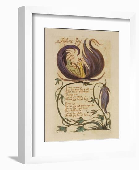 Infant Joy. from 'songs of Innocence'-William Blake-Framed Giclee Print