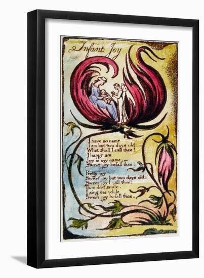 Infant Joy', Plate 23 from 'Songs of Innocence and of Experience [Bentley 25] C.1789-94-William Blake-Framed Giclee Print