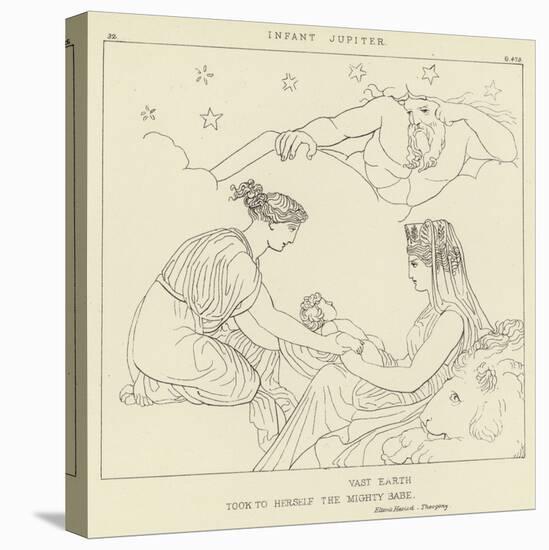 Infant Jupiter-John Flaxman-Stretched Canvas