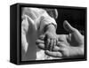 Infant's Hand in Man's Hand-Philip Gendreau-Framed Stretched Canvas