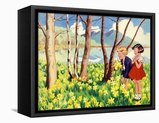 Infant School Illustrations, UK-null-Framed Stretched Canvas