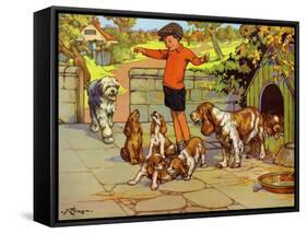 Infant School Illustrations, UK-null-Framed Stretched Canvas