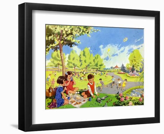 Infant School Illustrations, UK-null-Framed Premium Giclee Print