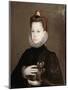 Infanta Isabella Clara Eugenia, Daughter of Philip II of Spain-Alonso Sanchez Coello-Mounted Giclee Print