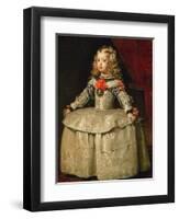 Infanta Margarita Teresa in White Garb-Diego Velazquez-Framed Giclee Print