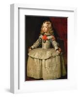 Infanta Margarita Teresa in White Garb-Diego Velazquez-Framed Giclee Print