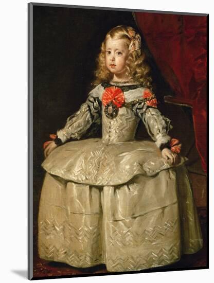 Infanta Margarita Teresa in White Garb-Diego Velazquez-Mounted Giclee Print