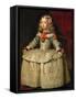 Infanta Margarita Teresa in White Garb-Diego Velazquez-Framed Stretched Canvas