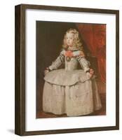 Infantin Margaretha Teresa in a White Dress, 1656-Diego Velazquez-Framed Art Print