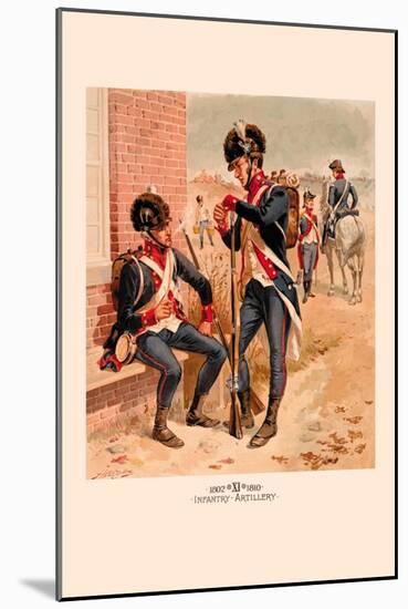 Infantry and Artillery, 1802-1810-H.a. Ogden-Mounted Art Print