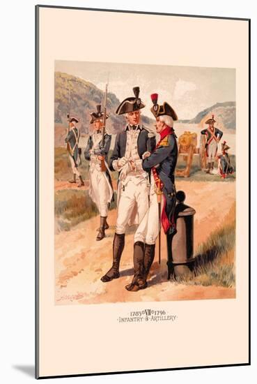 Infantry and Artillery-H.a. Ogden-Mounted Art Print