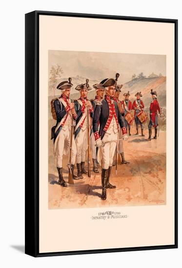 Infantry and Musicians-H.a. Ogden-Framed Stretched Canvas