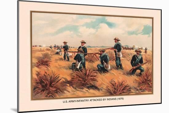 Infantry Attacked by Indians, 1876-Arthur Wagner-Mounted Art Print
