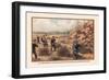 Infantry Attcking Snake River Indians near Owyhee River, 1880-Arthur Wagner-Framed Art Print