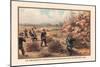 Infantry Attcking Snake River Indians near Owyhee River, 1880-Arthur Wagner-Mounted Premium Giclee Print
