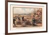 Infantry Attcking Snake River Indians near Owyhee River, 1880-Arthur Wagner-Framed Art Print