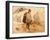 Infantry Cloaked-Up and on Fighting Operations of 1848-49 (Watercolour)-Johan Baptiste Heinefetter-Framed Giclee Print