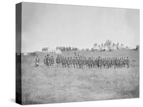 Infantry on Parade During American Civil War-Stocktrek Images-Stretched Canvas