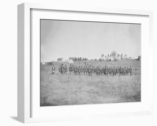 Infantry on Parade During American Civil War-Stocktrek Images-Framed Photographic Print