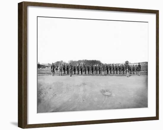 Infantry on Parade During American Civil War-Stocktrek Images-Framed Photographic Print