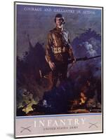 Infantry Recruitment Poster-Jes Schlaikjer-Mounted Giclee Print