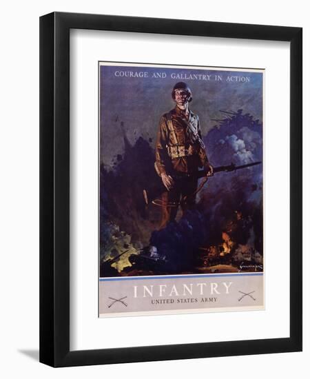 Infantry Recruitment Poster-Jes Schlaikjer-Framed Giclee Print