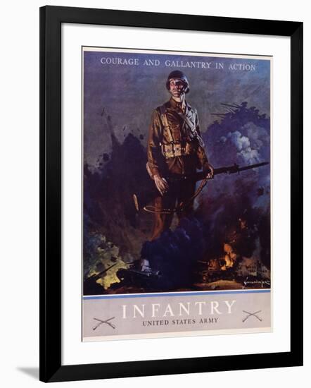 Infantry Recruitment Poster-Jes Schlaikjer-Framed Giclee Print