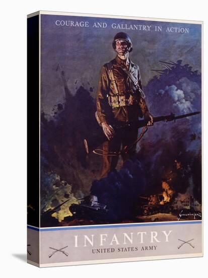 Infantry Recruitment Poster-Jes Schlaikjer-Stretched Canvas