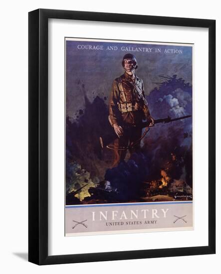 Infantry Recruitment Poster-Jes Schlaikjer-Framed Premium Giclee Print