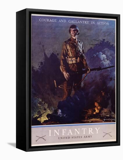 Infantry Recruitment Poster-Jes Schlaikjer-Framed Stretched Canvas