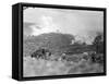Infantrymen Lying on Ground at Lookout-Sam Goldstein-Framed Stretched Canvas
