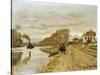 Infantrymen of the Flanant Guard on the Water-Claude Monet-Stretched Canvas