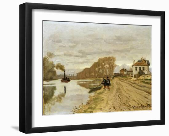 Infantrymen of the Flanant Guard on the Water-Claude Monet-Framed Giclee Print