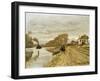 Infantrymen of the Flanant Guard on the Water-Claude Monet-Framed Giclee Print