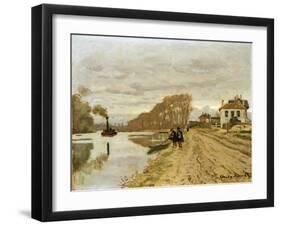 Infantrymen of the Flanant Guard on the Water-Claude Monet-Framed Giclee Print