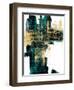 Infatuation Gold on Teal I-Alex Wise-Framed Premium Giclee Print
