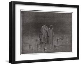 Inferno, Canto 32 : The traitors frozen in the ice of Cocytus-Gustave Dore-Framed Giclee Print