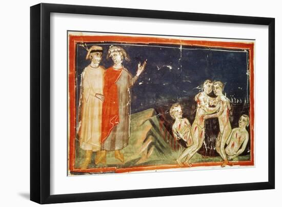 Inferno, Canto XXIX, Miniature from Divine Comedy-Dante Alighieri-Framed Giclee Print