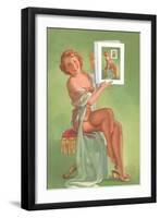 Infinitely Self-Referential Pin-Up-null-Framed Art Print