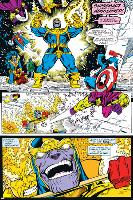 Infinity Gauntlet No.4 Group: Thanos, Captain America and Drax The Destroyer-George Perez-Lamina Framed Poster