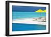 Infinity Pool and Lounge Chairs, Maldives, Indian Ocean, Asia-Sakis Papadopoulos-Framed Photographic Print