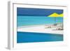 Infinity Pool and Lounge Chairs, Maldives, Indian Ocean, Asia-Sakis Papadopoulos-Framed Photographic Print