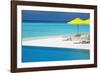 Infinity Pool and Lounge Chairs, Maldives, Indian Ocean, Asia-Sakis Papadopoulos-Framed Photographic Print