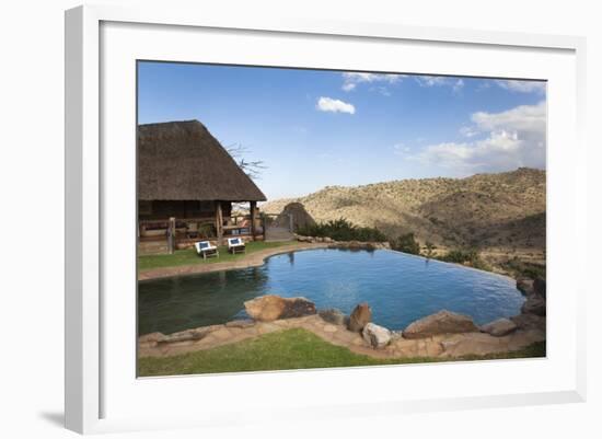 Infinity Pool and View from Borana Luxury Safari Lodge, Laikipia, Kenya, East Africa, Africa-Ann & Steve Toon-Framed Photographic Print