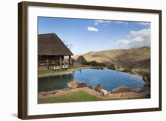 Infinity Pool and View from Borana Luxury Safari Lodge, Laikipia, Kenya, East Africa, Africa-Ann & Steve Toon-Framed Photographic Print