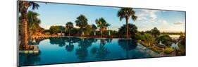 Infinity pool of Aureum Palace Hotel at sunset, Bagan, Mandalay Region, Myanmar-null-Mounted Photographic Print