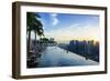 Infinity Pool on Roof of Marina Bay Sands Hotel with Spectacular Views over Singapore Skyline-Fraser Hall-Framed Photographic Print