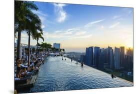 Infinity Pool on Roof of Marina Bay Sands Hotel with Spectacular Views over Singapore Skyline-Fraser Hall-Mounted Photographic Print