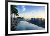 Infinity Pool on Roof of Marina Bay Sands Hotel with Spectacular Views over Singapore Skyline-Fraser Hall-Framed Premium Photographic Print