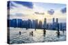 Infinity Pool on Roof of Marina Bay Sands Hotel with Spectacular Views over Singapore Skyline-Fraser Hall-Stretched Canvas